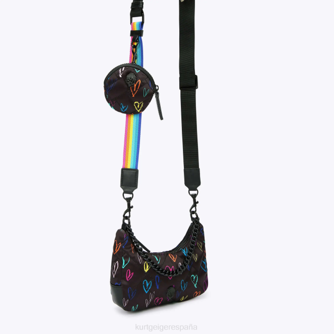 Kurt Geiger mujer Bandolera pequeña de material reciclado London 2LPR279 | bolsas negro otro